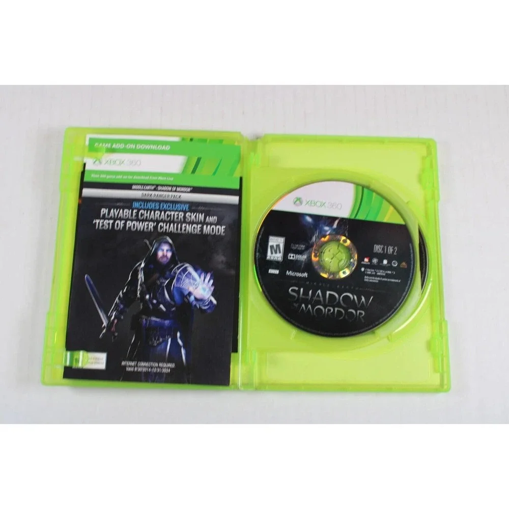 Middle Earth: Shadow of Mordor (Microsoft XBox 360) Authentic, Complete